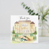 Benvenuti Italia Villa Wedding Bedankt Kaart (Staand voorkant)