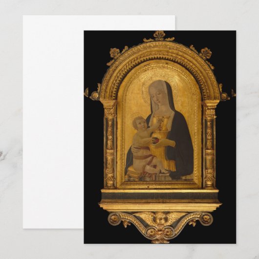 Benvenuto di Giovanni - Madonna en Child Kaart (Voorkant / Achterkant)