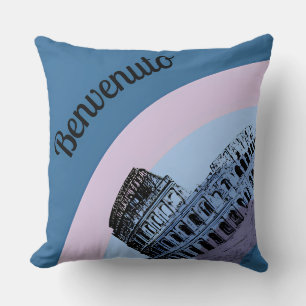 Benvenuto Rome Colosseum Retro Art Sierkussen
