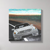 Benz op benz canvas afdruk (Voorkant)