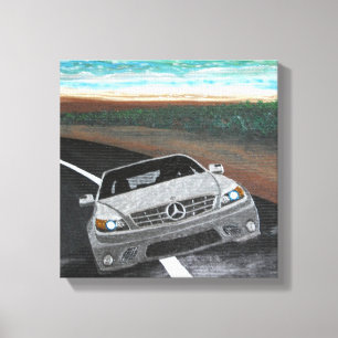 Benz op benz canvas afdruk