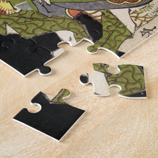 Benzaiten godin van Beauty Seated op een drakenkun Legpuzzel (Zijkant)