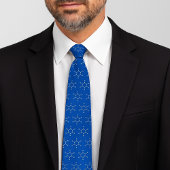 Benzeenmolecuulpatroon blauw stropdas