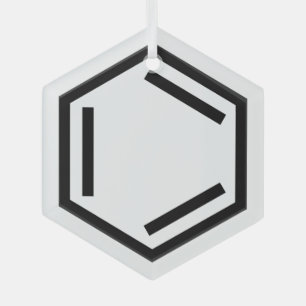 BENZEENRING SYMBOOL GLAS ORNAMENT