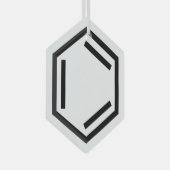 BENZEENRING SYMBOOL GLAS ORNAMENT (Voorkant Rechts)