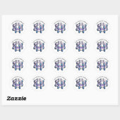 Benzene Molecule Love Chemistry Ronde Sticker (Vel)