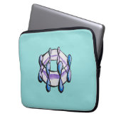 Benzene Molecule Organic Chemistry Student Teacher Laptop Sleeve (Voorkant Links)