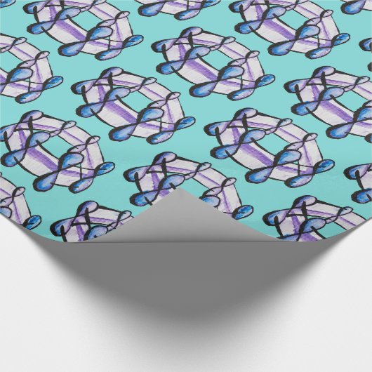 Benzene Molecule Pattern Organic Chemistry Art Cadeaupapier (Hoek)