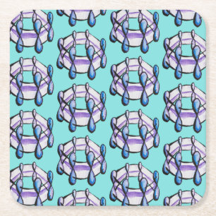 Benzene Molecule Pattern Organic Chemistry Art Kartonnen Onderzetters
