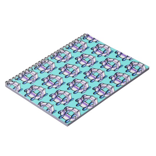 Benzene Molecule Pattern Organic Chemistry Art Notitieboek (Linkerzijde)