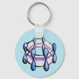 Benzene Molecule QR Code Organic Chemistry Science Sleutelhanger