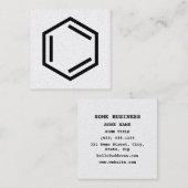 BENZENE RING SYMBOL VIERKANTE VISITEKAARTJE (Voorkant / Achterkant)