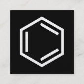 BENZENE RING SYMBOL VIERKANTE VISITEKAARTJE (Voorkant)
