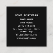 BENZENE RING SYMBOL VIERKANTE VISITEKAARTJE (Achterkant)