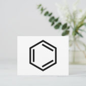 BENZENE RING SYMBOOL BRIEFKAART (Staand voorkant)