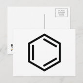 BENZENE RING SYMBOOL BRIEFKAART (Voorkant / Achterkant)