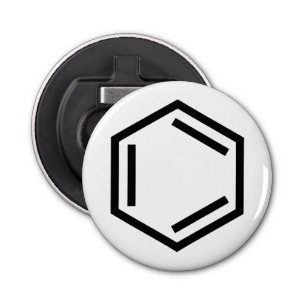 BENZENE RING SYMBOOL BUTTON FLESOPENER