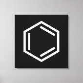 BENZENE RING SYMBOOL CANVAS AFDRUK (Voorkant)