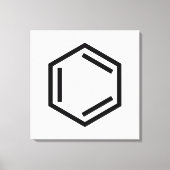 BENZENE RING SYMBOOL CANVAS AFDRUK (Voorkant)