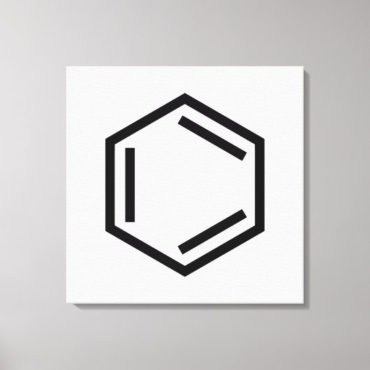 BENZENE RING SYMBOOL CANVAS AFDRUK (Voorkant)