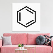 BENZENE RING SYMBOOL CANVAS AFDRUK (Insitu (Woonkamer))