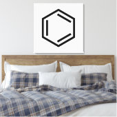 BENZENE RING SYMBOOL CANVAS AFDRUK (Insitu (Slaapkamer))