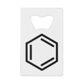 BENZENE RING SYMBOOL CREDITKAART FLESSENOPENER (Voorkant)