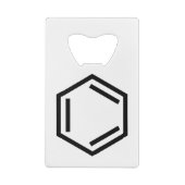 BENZENE RING SYMBOOL CREDITKAART FLESSENOPENER (Achterkant)