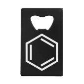 BENZENE RING SYMBOOL CREDITKAART FLESSENOPENER (Voorkant)