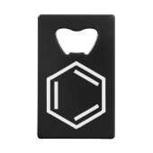 BENZENE RING SYMBOOL CREDITKAART FLESSENOPENER (Achterkant)