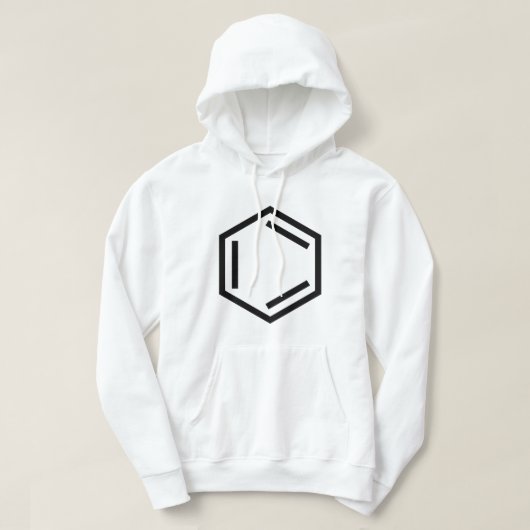 BENZENE RING SYMBOOL HOODIE (Design voorkant)
