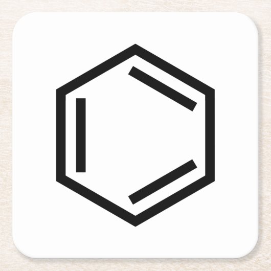 BENZENE RING SYMBOOL KARTONNEN ONDERZETTERS (Voorkant)