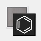 BENZENE RING SYMBOOL MAGNEET (Voorkant / Achterkant)
