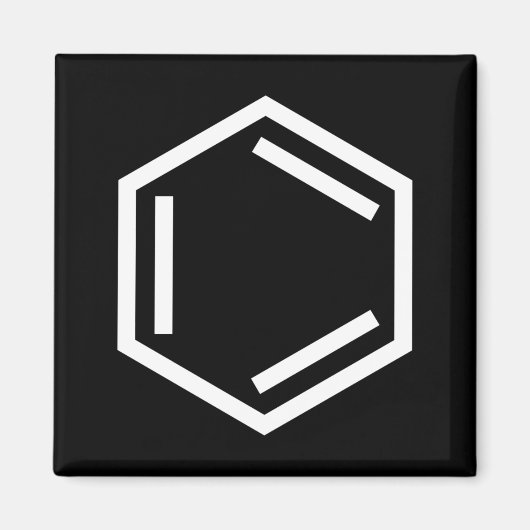 BENZENE RING SYMBOOL MAGNEET (Voorkant)