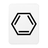 BENZENE RING SYMBOOL MAGNEET (Verticaal)