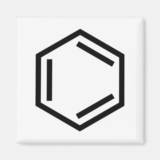 BENZENE RING SYMBOOL MAGNEET (Voorkant)