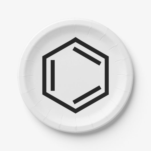BENZENE RING SYMBOOL PAPIEREN BORDJE (Voorkant)
