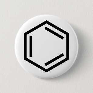 BENZENE RING SYMBOOL RONDE BUTTON 5,7 CM