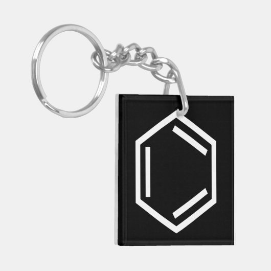 BENZENE RING SYMBOOL SLEUTELHANGER (Voorkant Links)