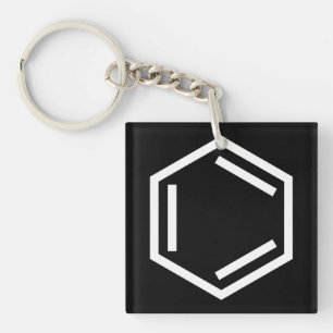 BENZENE RING SYMBOOL SLEUTELHANGER
