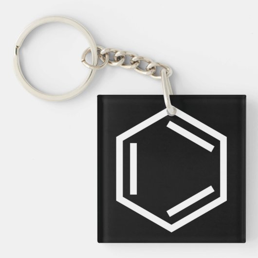 BENZENE RING SYMBOOL SLEUTELHANGER (Voorkant)