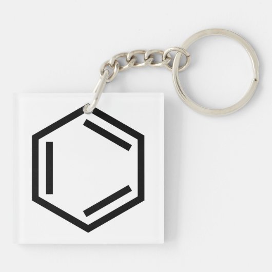 BENZENE RING SYMBOOL SLEUTELHANGER (Achterkant)
