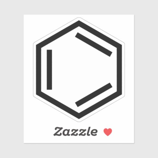 BENZENE RING SYMBOOL STICKER (Vel)
