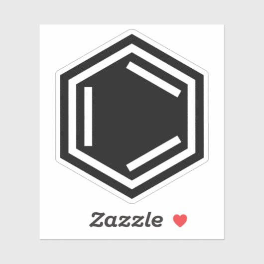 BENZENE RING SYMBOOL STICKER (Vel)