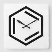 BENZENE RING SYMBOOL VIERKANTE KLOK (Voorkant)