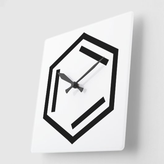 BENZENE RING SYMBOOL VIERKANTE KLOK (Hoek)