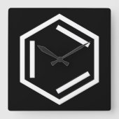 BENZENE RING SYMBOOL VIERKANTE KLOK (Voorkant)