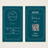 Benzine blauw met logo boutique product prijs labe visitekaartje (Voorkant /achterkant)