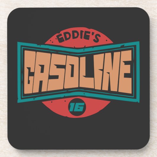 -benzine-bordretro-badge bier onderzetter (Voorkant)