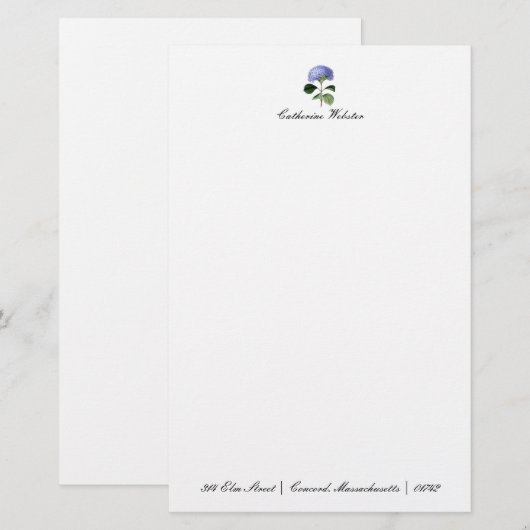 Benzine gebergte briefpapier (Voorkant / Achterkant)